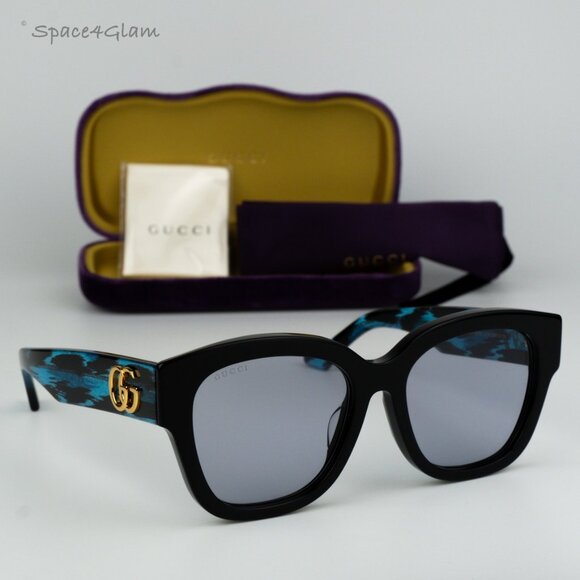 BRAND NEW Gucci GG1550SK 003 Black Violet Women Square Sunglasses GG 1550SK - Picture 1 of 8